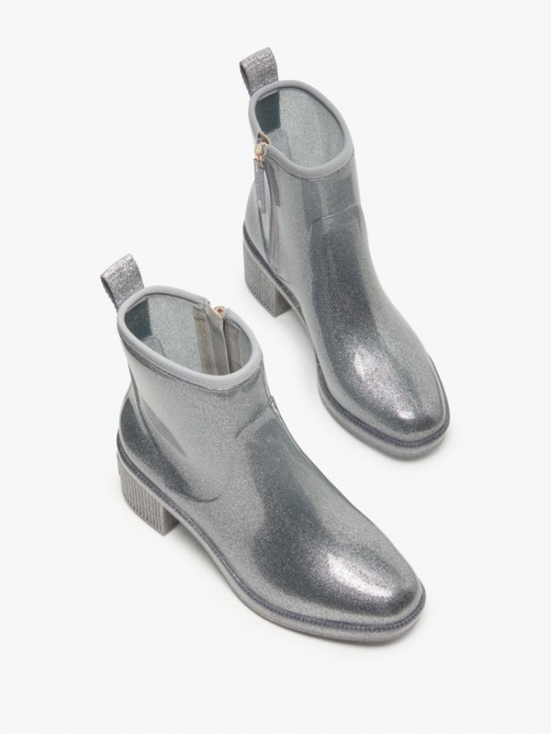 Kate Spade Puddle Rain Booties Silver | 0397245-EB