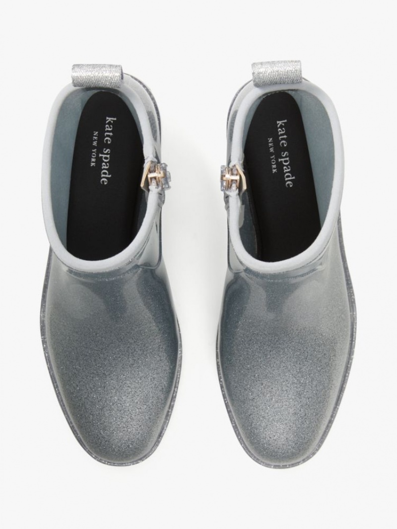 Kate Spade Puddle Rain Booties Silver | 0397245-EB