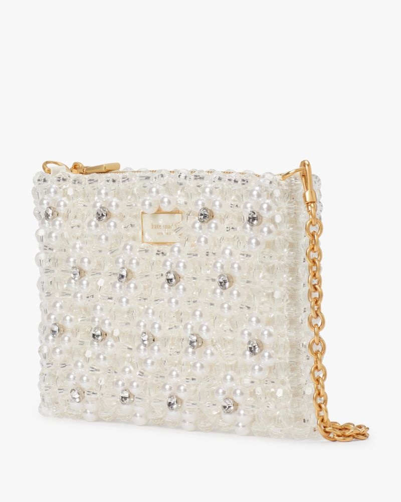 Kate Spade Purl Flower Beaded Mini Shoulder Bag Cream | 4159382-PA