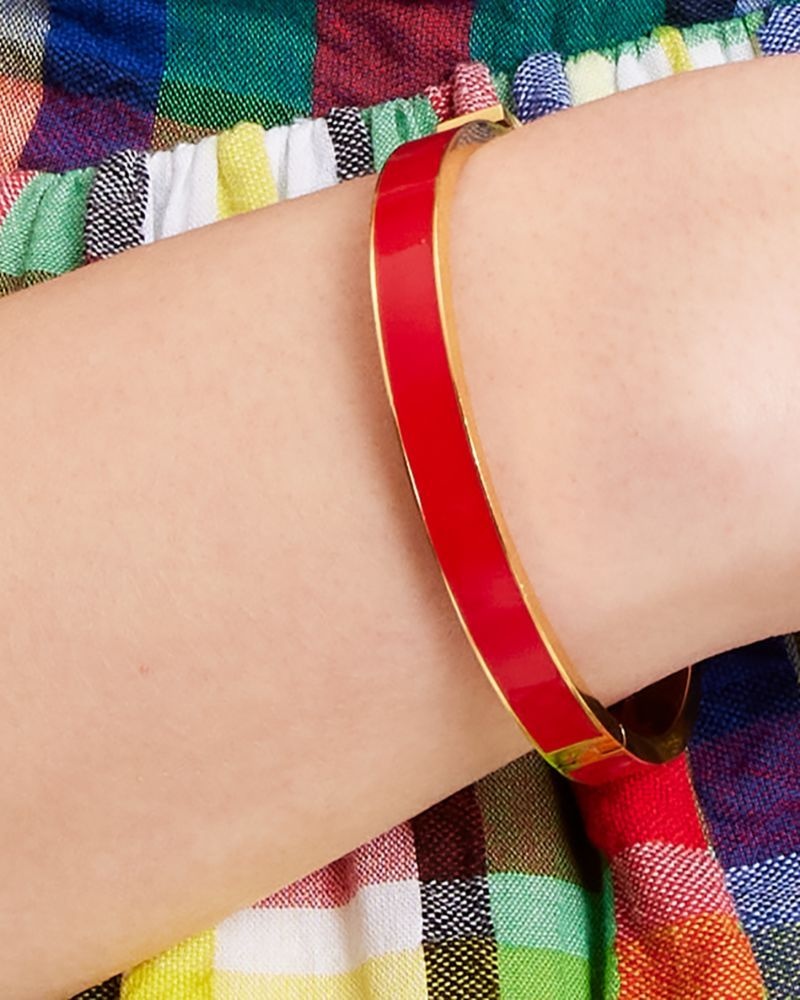 Kate Spade Push Your Luck Thin Idiom Bangle Red | 0614325-QE