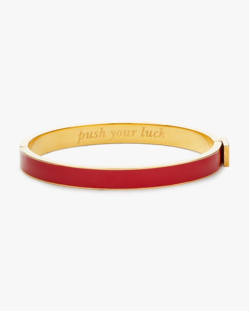 Kate Spade Push Your Luck Thin Idiom Bangle Red | 0614325-QE
