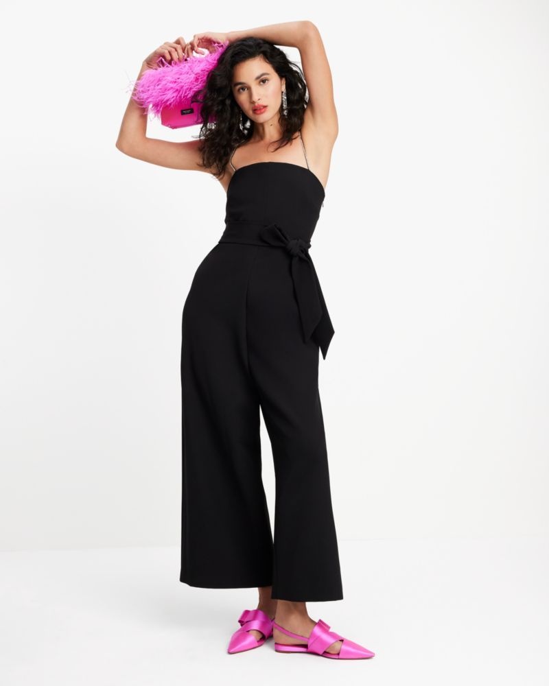 Kate Spade Rhinestone Embellished Jumpsuit Black | 2746150-TN