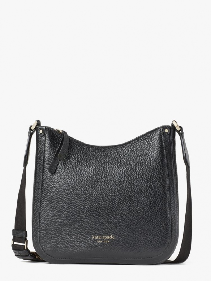 Kate Spade Roulette Medium Messenger Bag Black | 2157683-CB