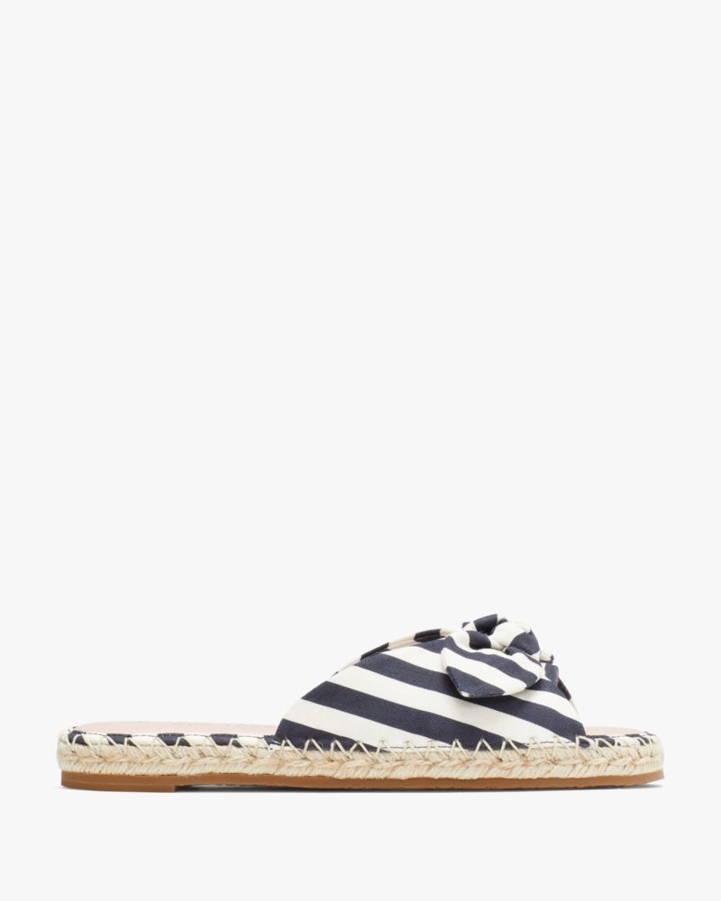 Kate Spade Saltie Shore Espadrille Slide Sandals Blue / Cream | 6904573-WR