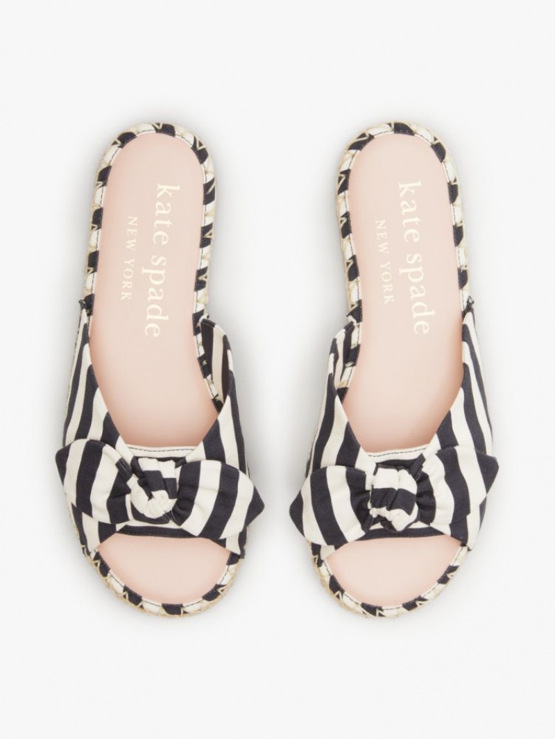 Kate Spade Saltie Shore Espadrille Slide Sandals Blue / Cream | 6904573-WR