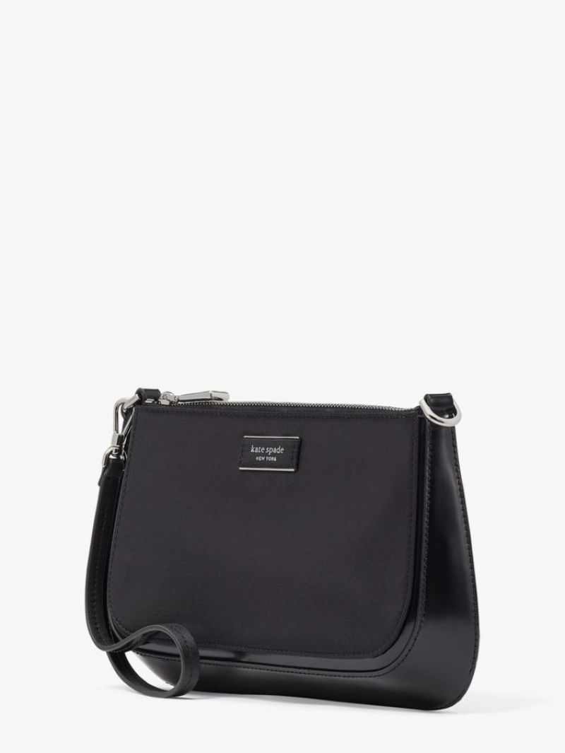 Kate Spade Sam Icon KSNYL Nylon Mini Pochette Black | 8031274-SF