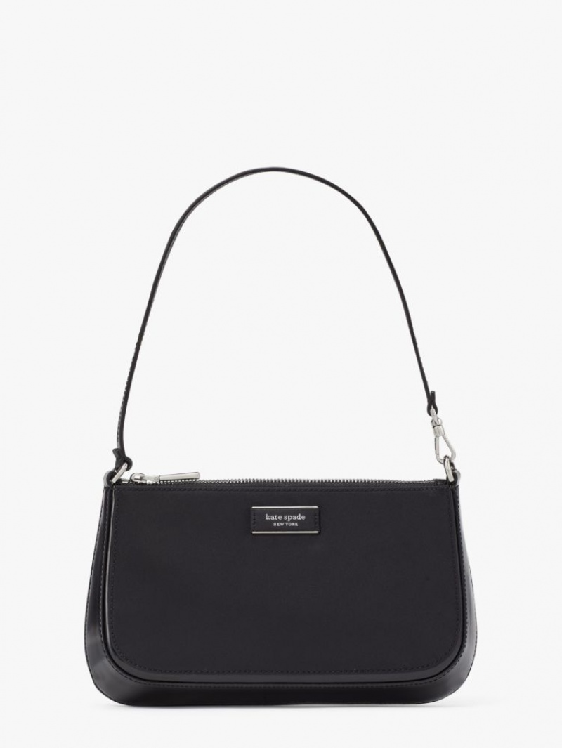 Kate Spade Sam Icon KSNYL Nylon Mini Pochette Black | 8031274-SF