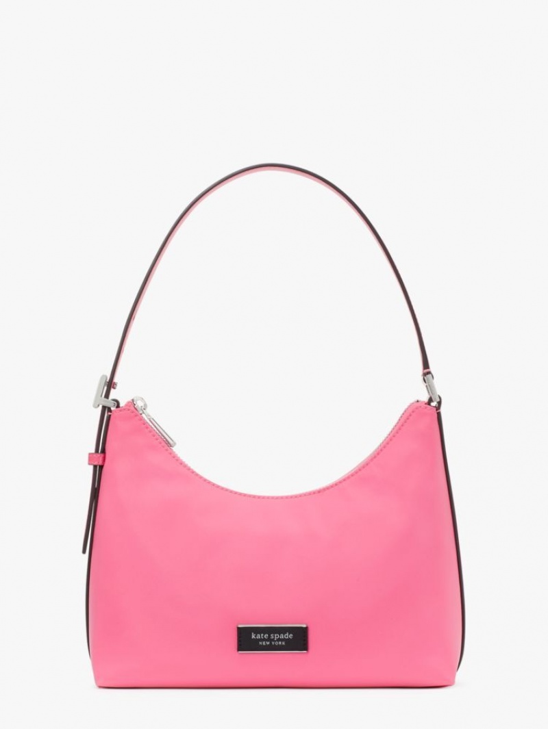 Kate Spade Sam Icon KSNYL Nylon Small Shoulder Bag Pink | 3281695-MR
