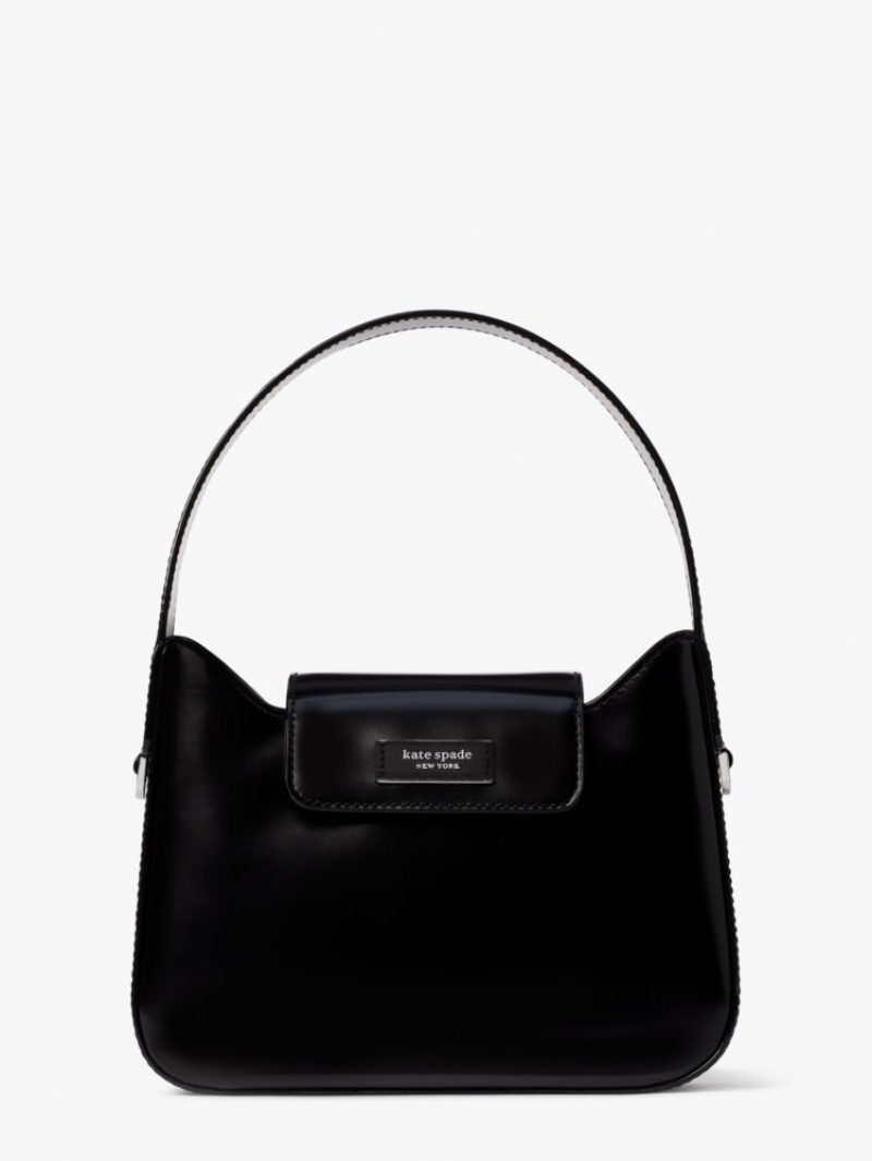 Kate Spade Sam Icon Leather Mini Hobo Bag Black | 0395764-LJ