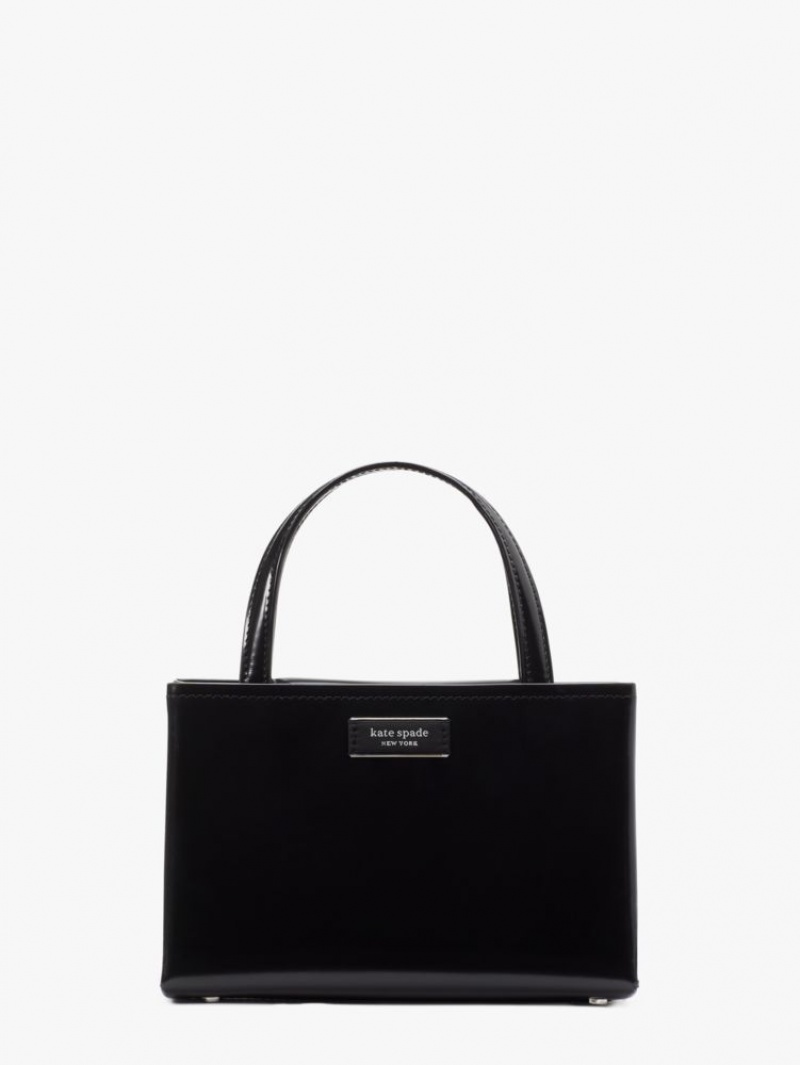 Kate Spade Sam Icon Leather Mini Tote Black | 3289451-AV