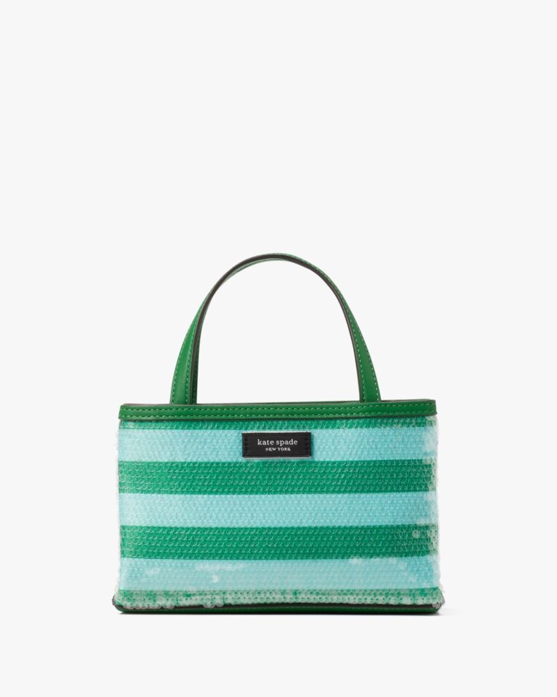 Kate Spade Sam Icon Seaside Stripe Sequin Mini Tote Multicolor | 1479562-DQ