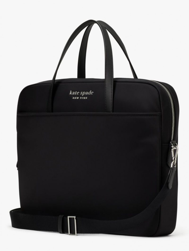 Kate Spade Sam KSNYL Nylon Universal Laptop Bag Black | 8175264-WH