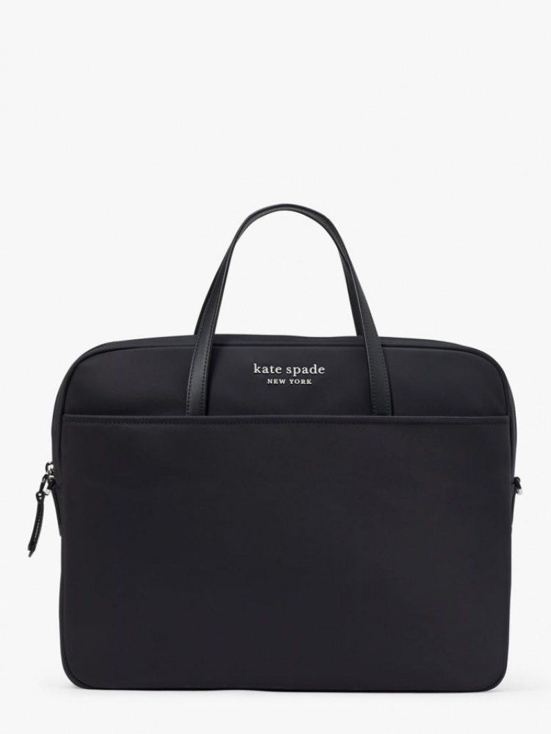 Kate Spade Sam KSNYL Nylon Universal Laptop Bag Black | 8175264-WH