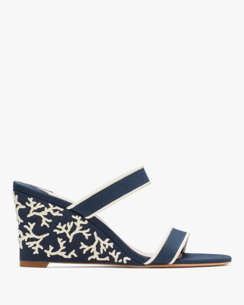 Kate Spade Santorini Wedges Blue / Cream | 8031947-QA