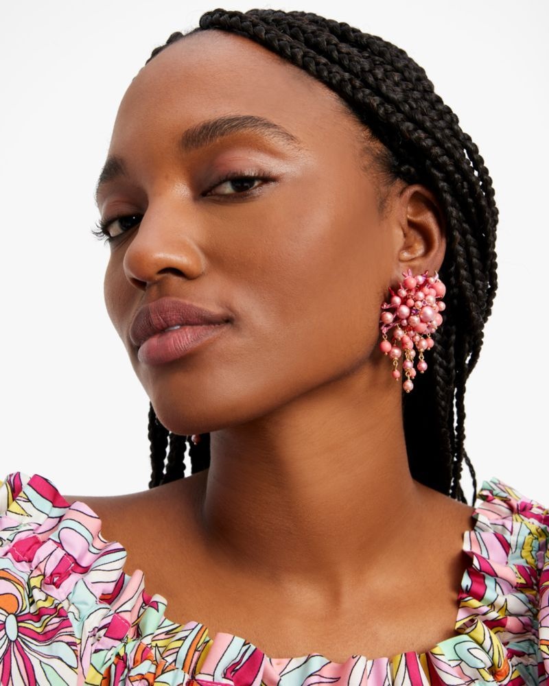 Kate Spade Sea Siren Statement Earrings Pink Multicolor | 9510463-EA