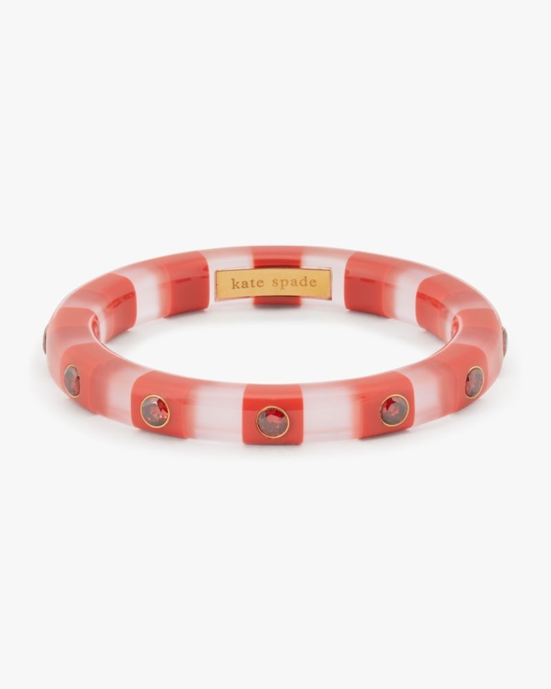 Kate Spade Seeing Stripes Thin Bangle Pink Multicolor | 7459023-FM
