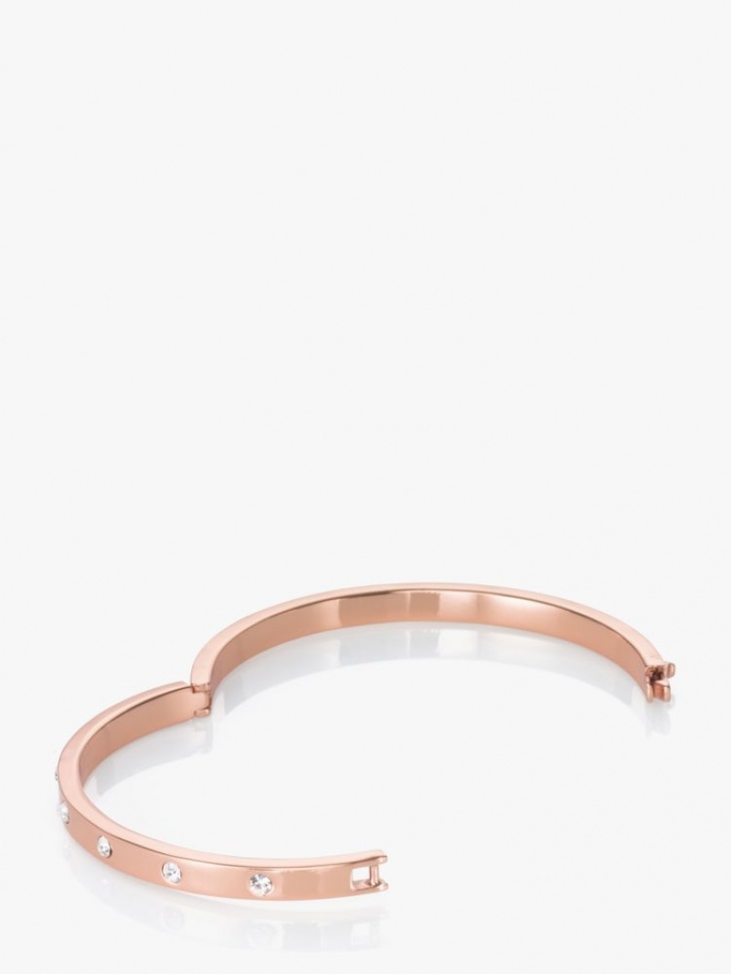 Kate Spade Set In Stone Hinged Bangle Rose Gold | 0438269-XH