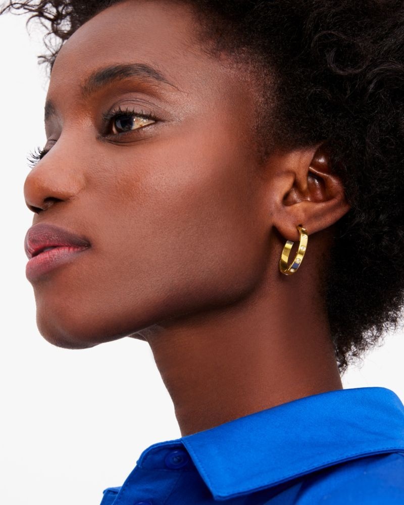 Kate Spade Set In Stone Hoops Gold | 8764125-EO