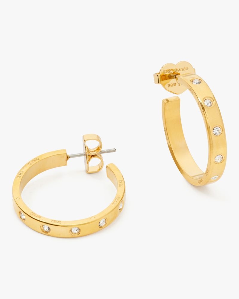 Kate Spade Set In Stone Hoops Gold | 8764125-EO