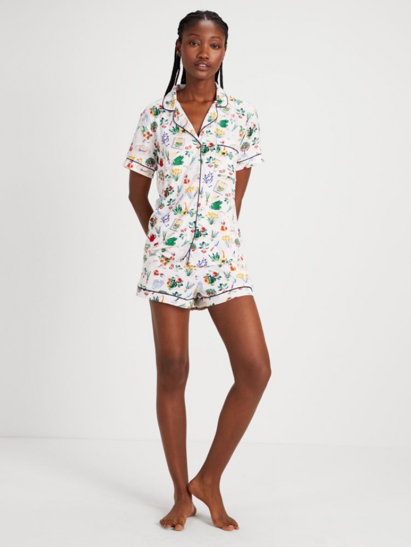 Kate Spade Short PJ Set Green | 5296014-HK