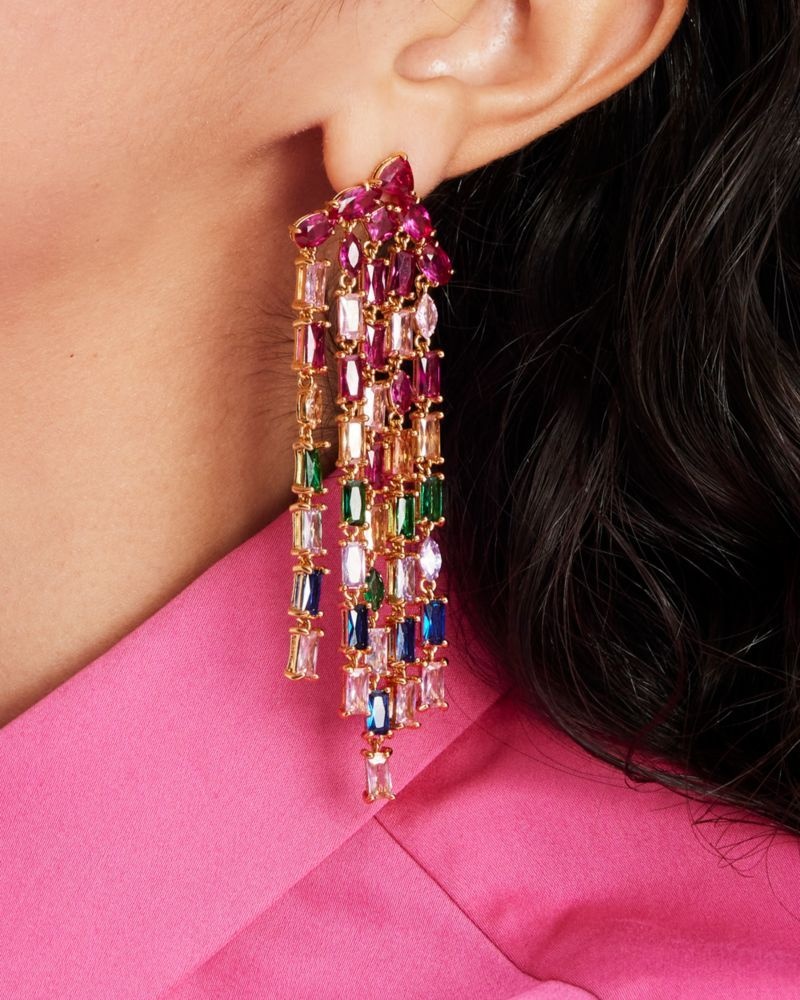 Kate Spade Showtime Fringe Statement Earrings Multicolor | 2850917-VW