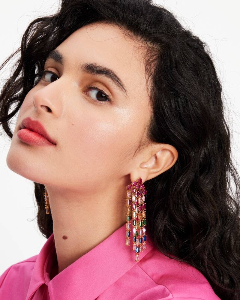 Kate Spade Showtime Fringe Statement Earrings Multicolor | 2850917-VW