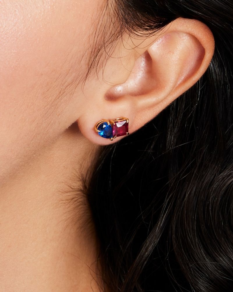 Kate Spade Showtime Toi Et Moi Studs Red Multicolor | 1092673-JV