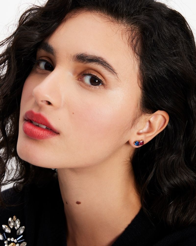 Kate Spade Showtime Toi Et Moi Studs Red Multicolor | 1092673-JV