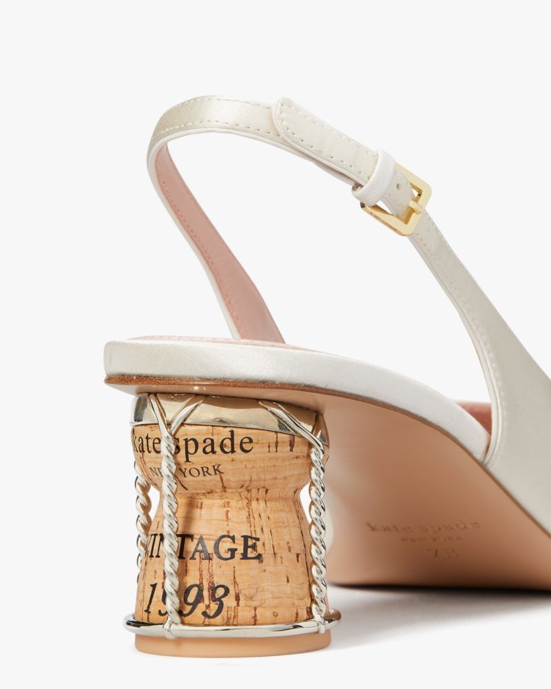 Kate Spade Soiree Slingback Pumps White | 1203867-TH