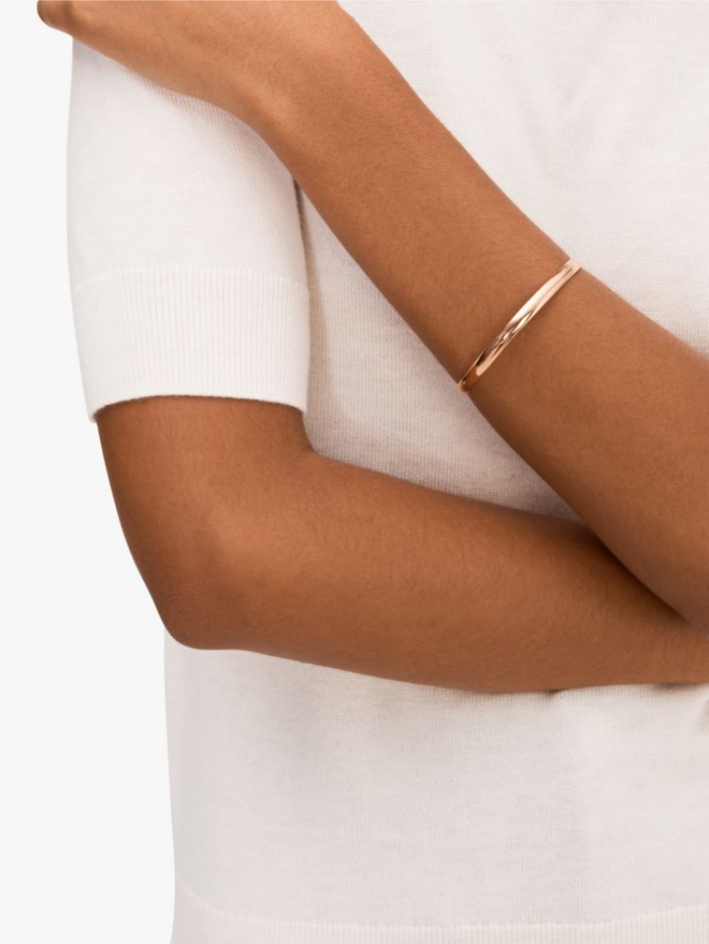 Kate Spade Stop And Smell The Roses Idiom Bangle Rose Gold | 7612403-HI