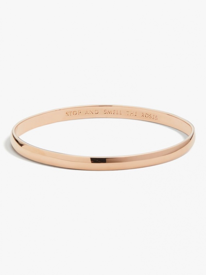 Kate Spade Stop And Smell The Roses Idiom Bangle Rose Gold | 7612403-HI