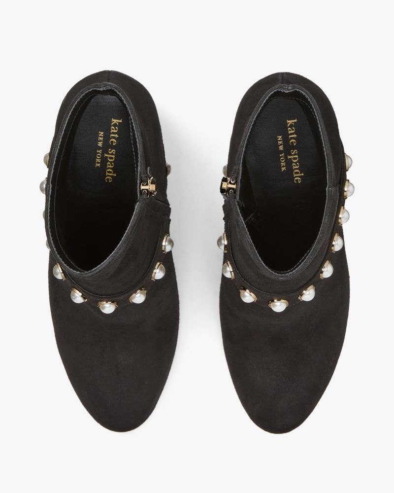 Kate Spade Stunner Pearl Booties Black | 6523874-RL