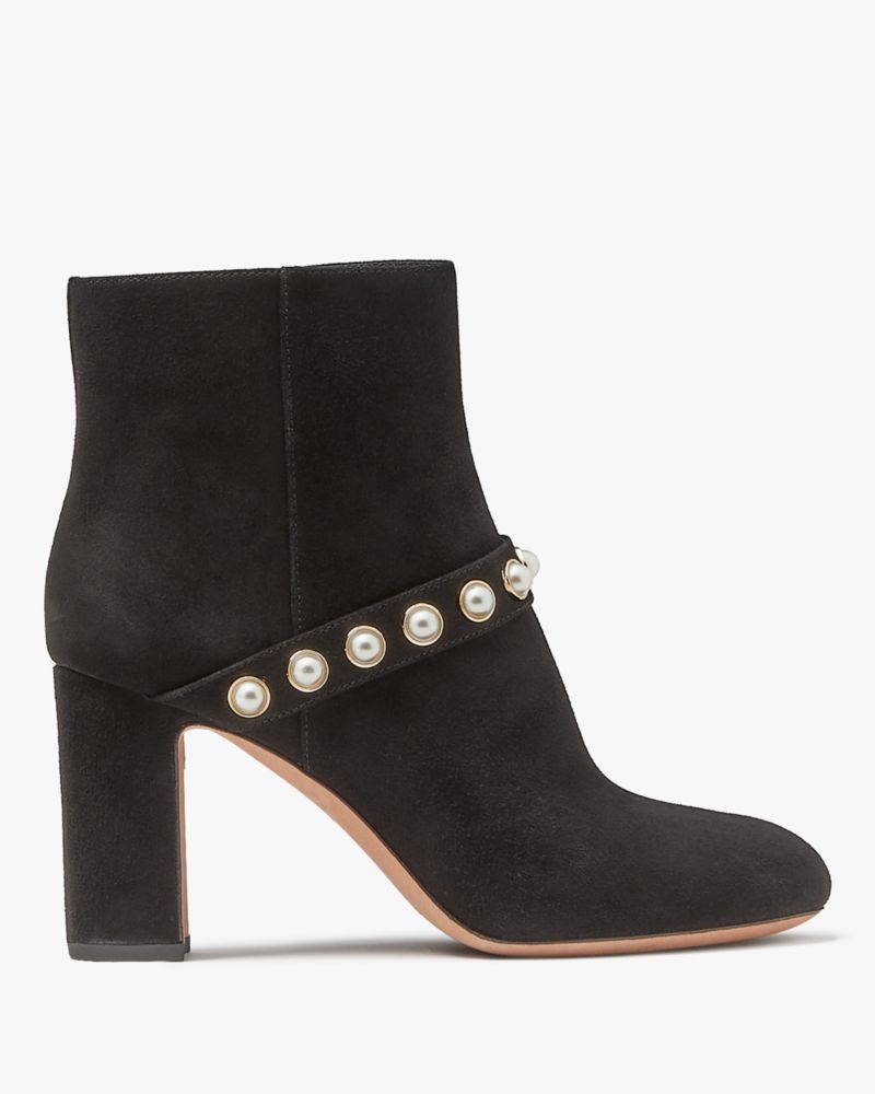 Kate Spade Stunner Pearl Booties Black | 6523874-RL