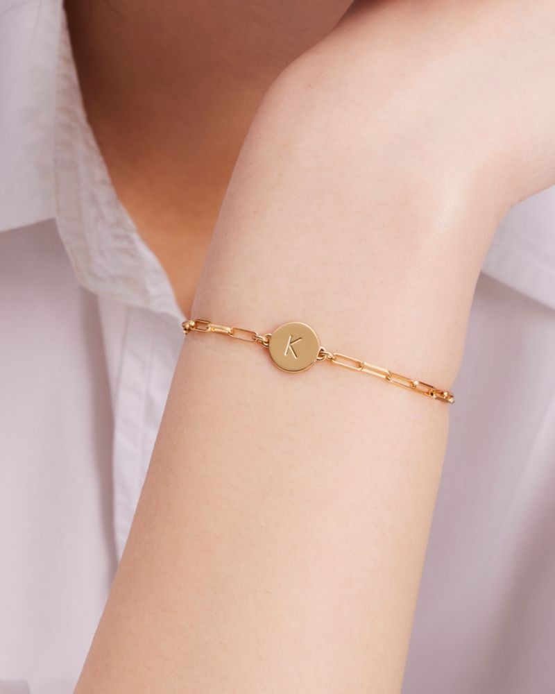 Kate Spade T Initial Chain Bracelet Gold | 1386745-ZA