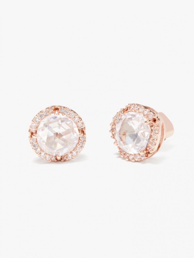 Kate Spade That Sparkle Pave Round Large Studs Rose Gold | 6054173-KT
