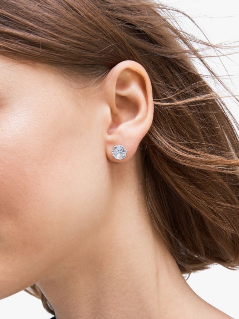 Kate Spade That Sparkle Round Earrings Silver | 0596241-NW
