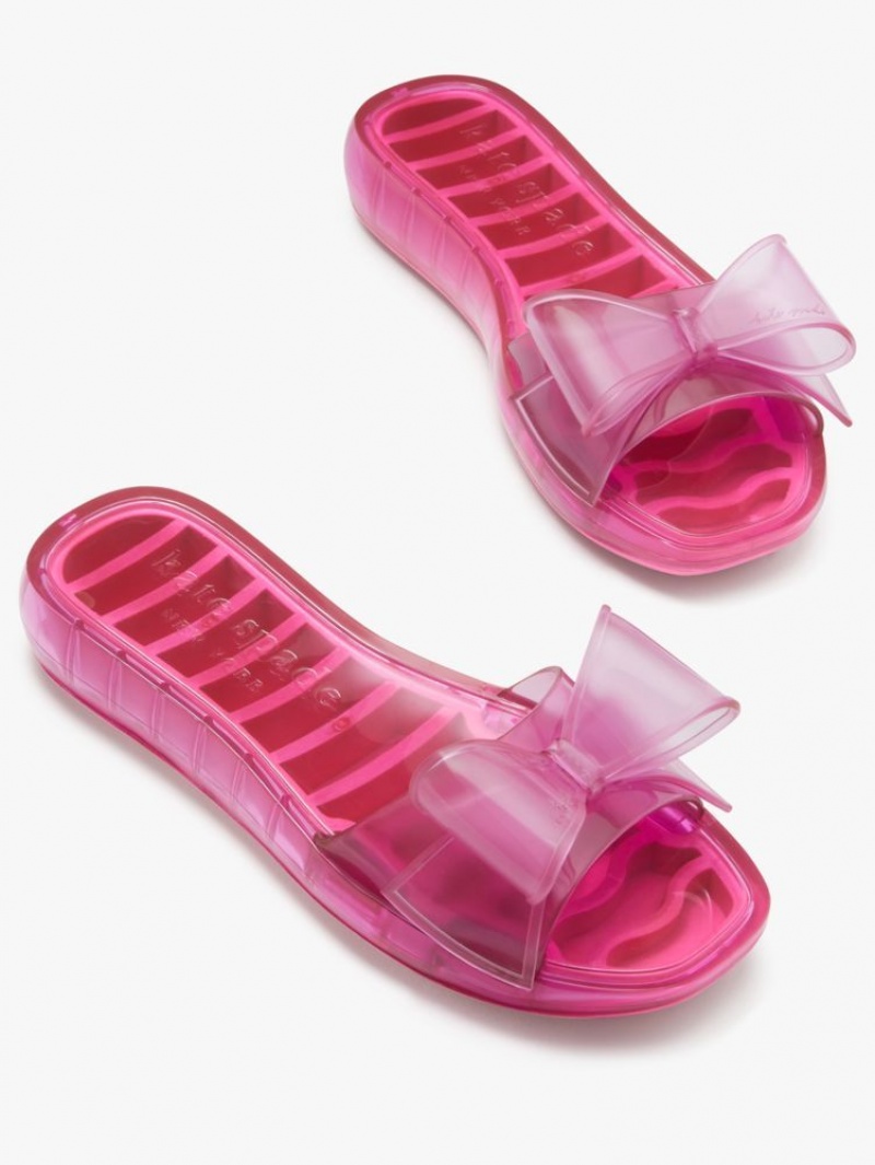 Kate Spade Tie The Knot Slide Sandals Pink | 0827396-FB