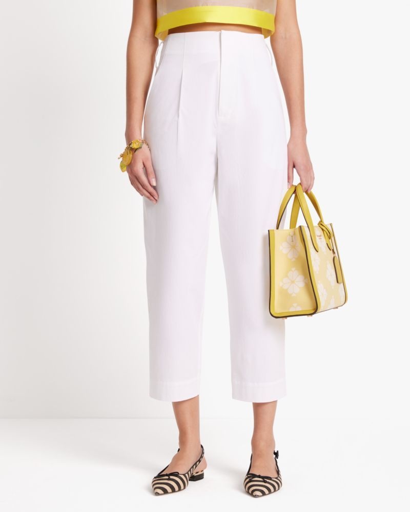 Kate Spade Tie-waist Poplin Pants White | 2089514-UV