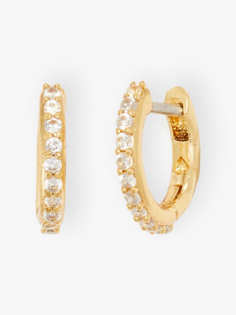 Kate Spade Tiny Twinkles Pave Mini Hoops Gold | 4923701-PN