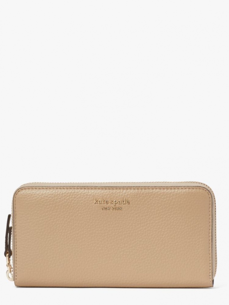 Kate Spade Veronica Zip-Around Continental Wallet Grey Brown | 8501964-VY