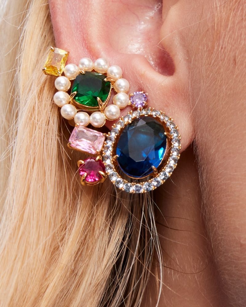Kate Spade Victoria Statement Climber Earrings Multicolor | 6508234-LZ