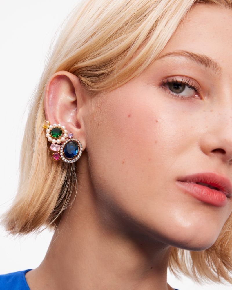 Kate Spade Victoria Statement Climber Earrings Multicolor | 6508234-LZ