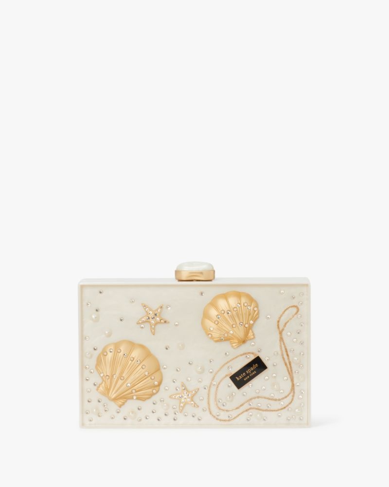 Kate Spade What The Shell Ocean Scene Resin Frame Clutch Multicolor | 6178329-TU