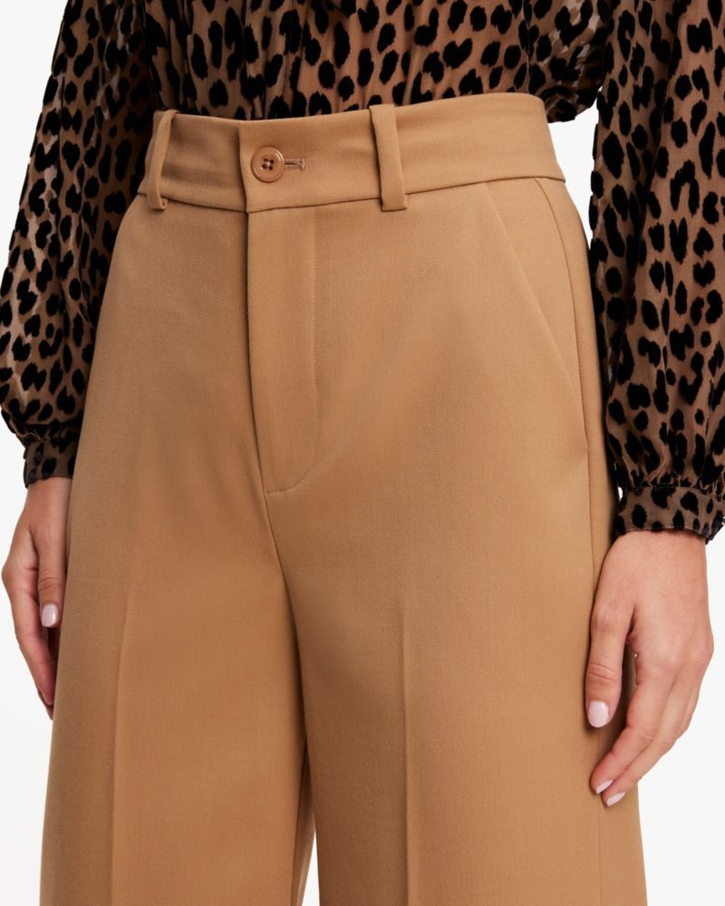 Kate Spade Wide Leg Wool Pants Light Brown | 4598260-TM