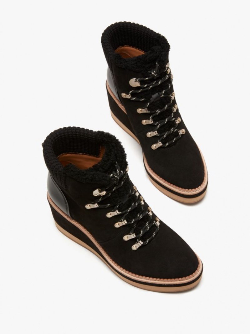 Kate Spade Willow Wedge Booties Black | 8902431-PJ