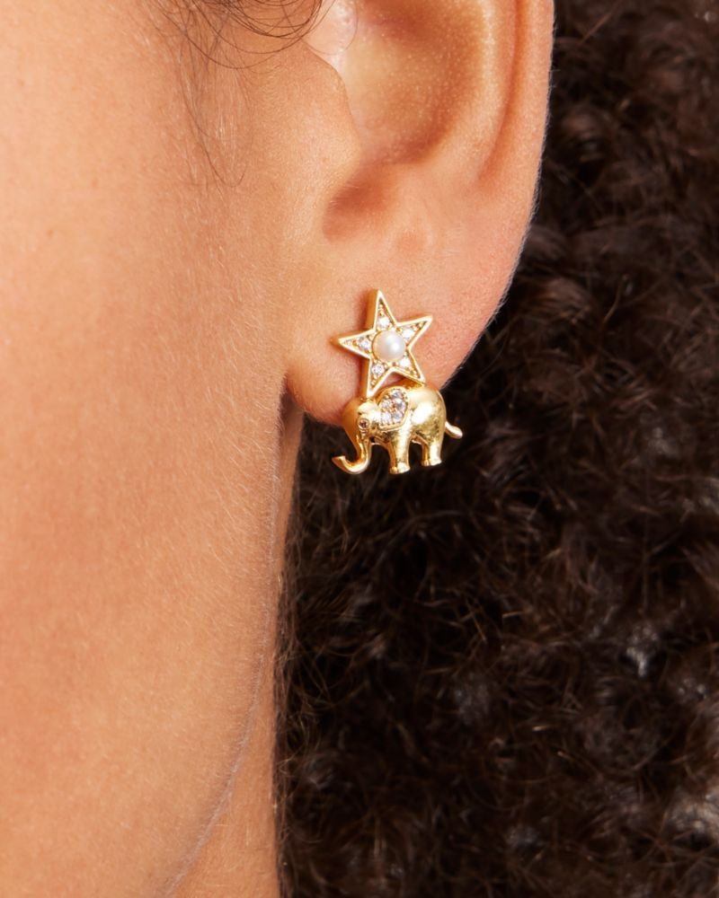 Kate Spade Winter Carnival Charm Studs Gold | 3091582-DL