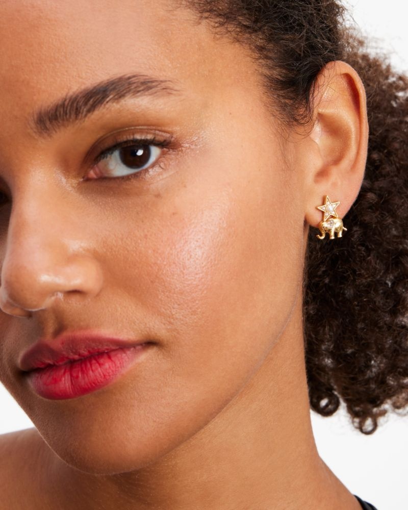 Kate Spade Winter Carnival Charm Studs Gold | 3091582-DL