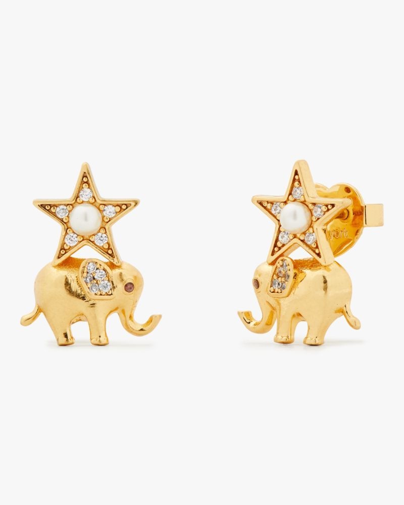 Kate Spade Winter Carnival Charm Studs Gold | 3091582-DL