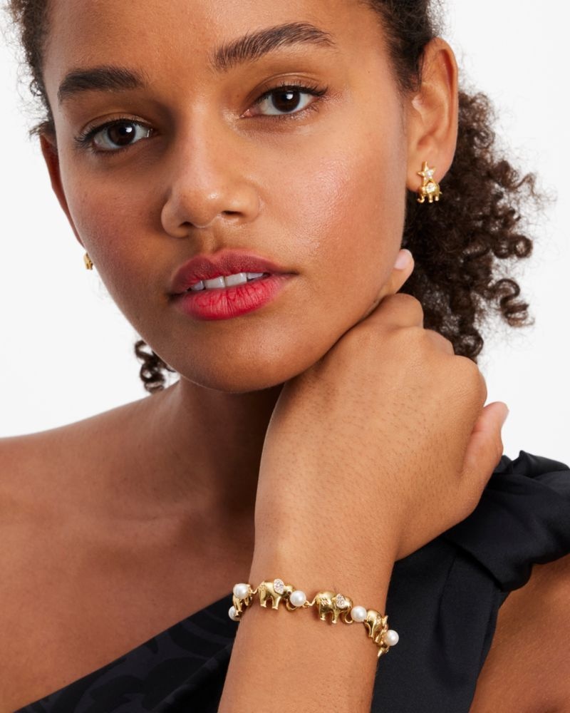 Kate Spade Winter Carnival Elephant Bracelet Gold | 4503197-UP