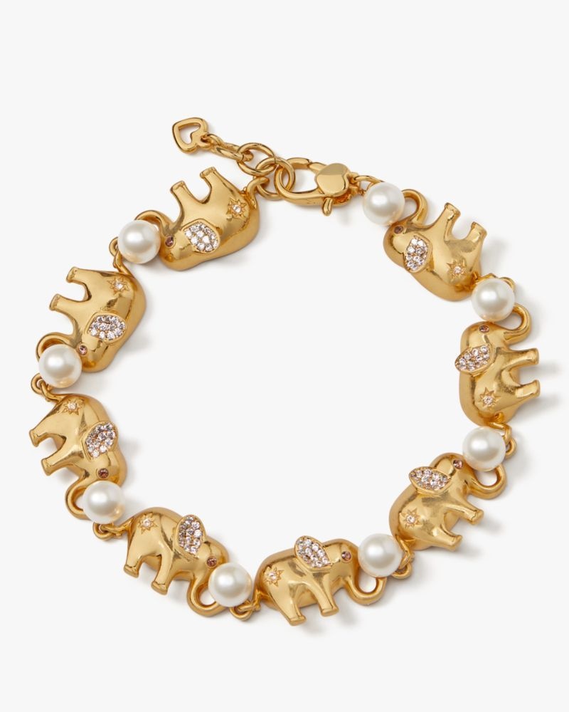 Kate Spade Winter Carnival Elephant Bracelet Gold | 4503197-UP